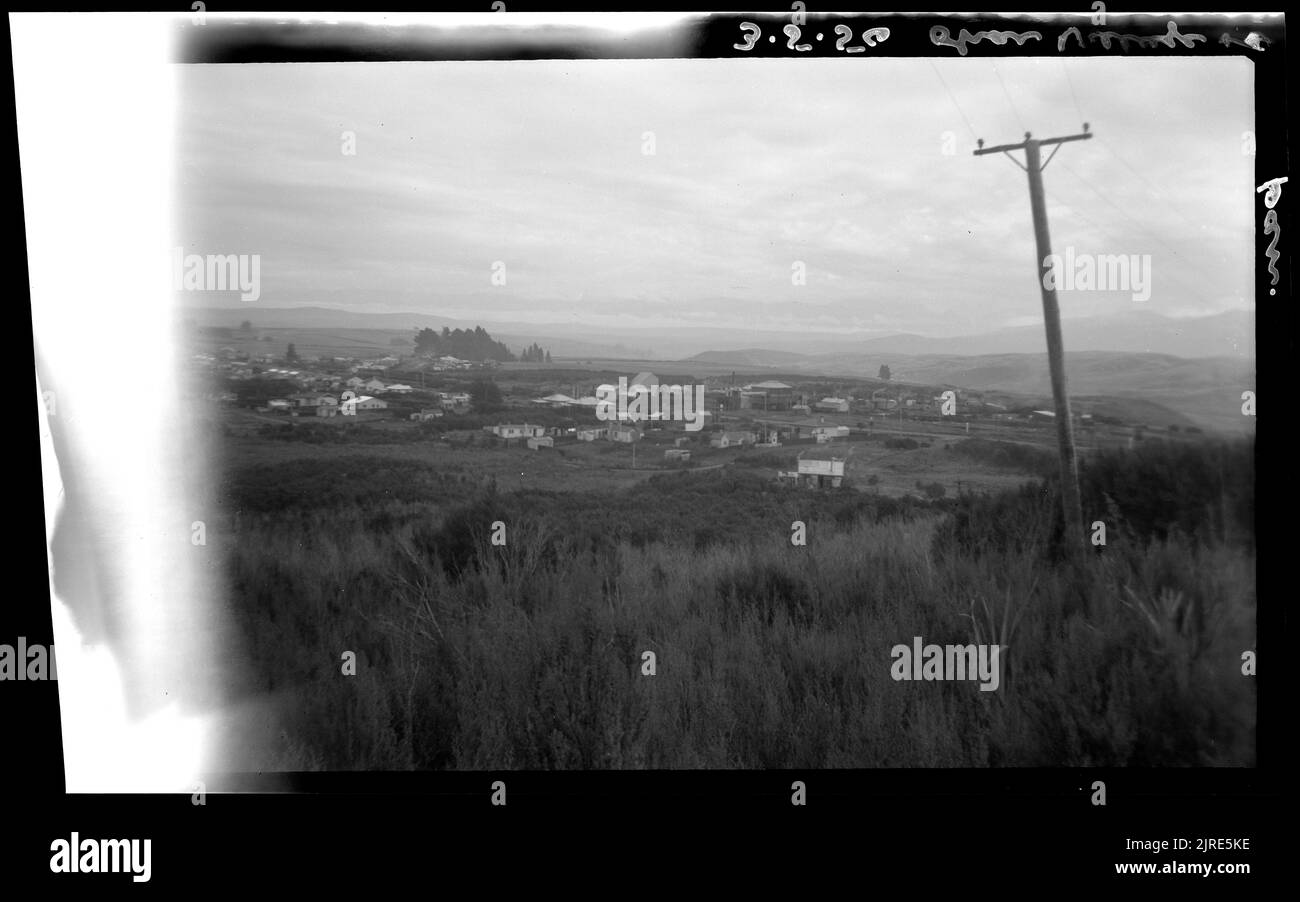 Ohai Valley TC - Panorama, 03 maggio 1950, di Leslie Adkin. Foto Stock