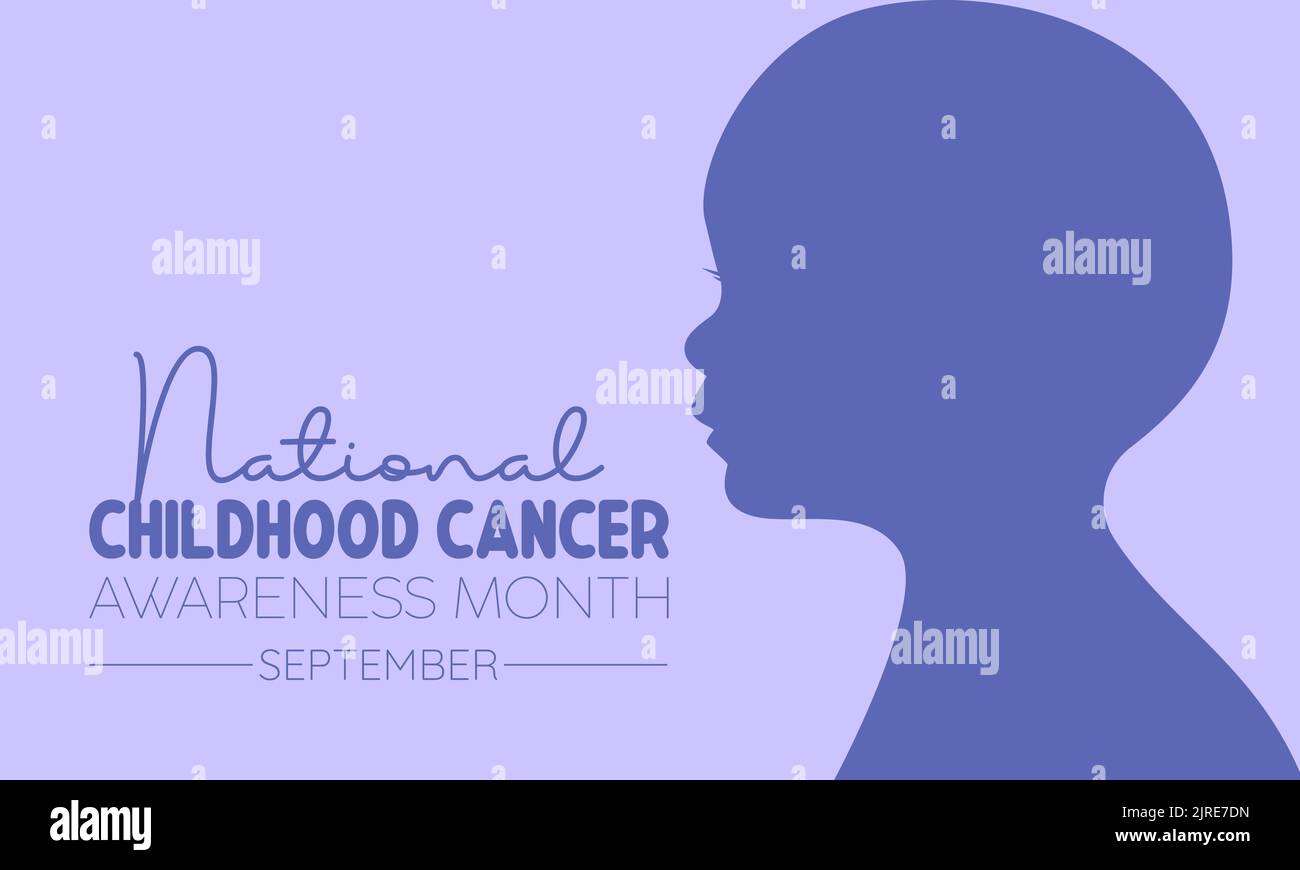 Concetto di disegno di illustrazione del vettore del mese nazionale di consapevolezza del cancro di infanzia osservato ogni settembre. Illustrazione Vettoriale