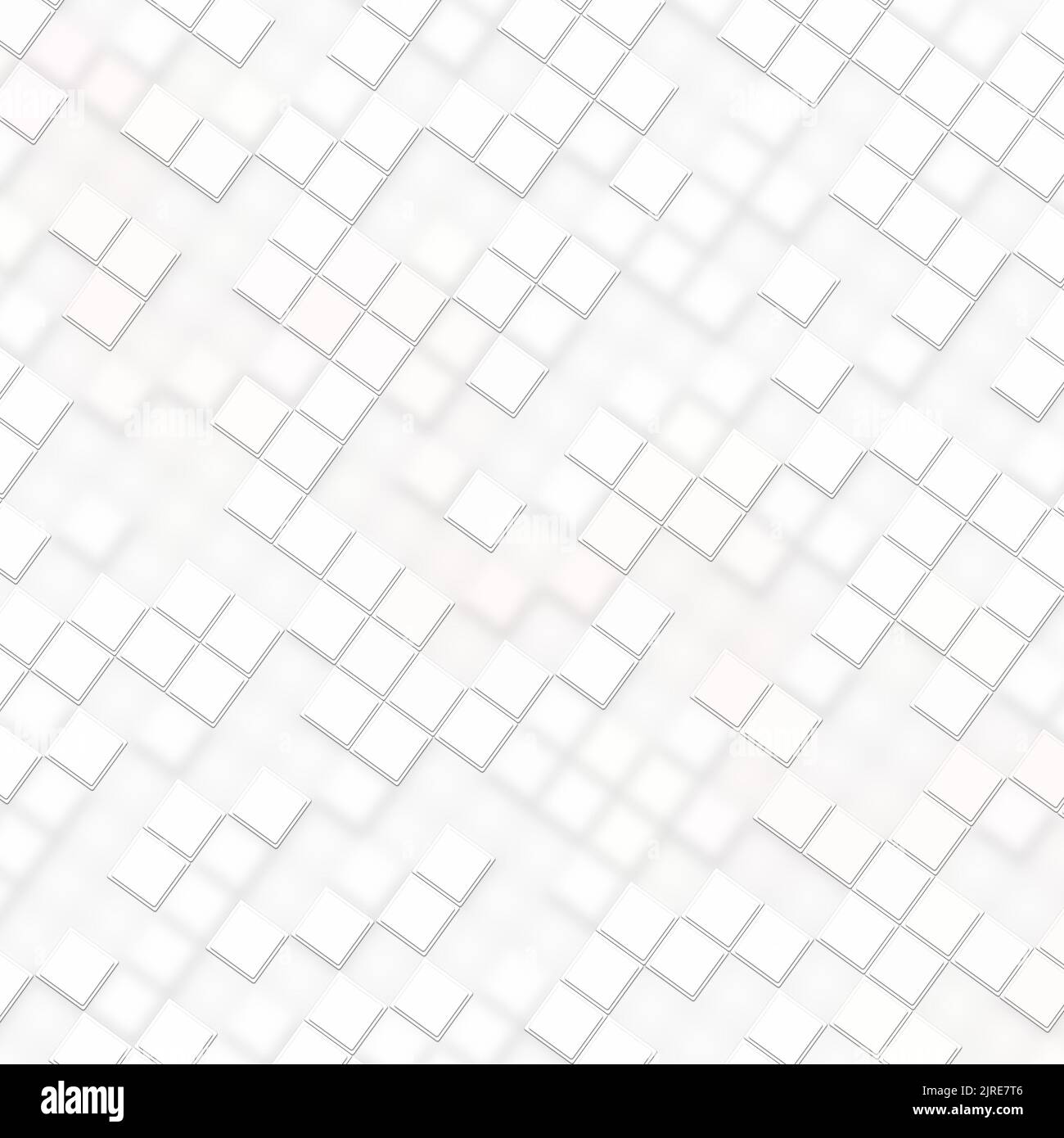 Astratto multicolore basso poly mosaico quadrato piastrelle stile sfondo luminoso geometrico piastrelle fantasioso frattale su sfondo sfocato colorato Foto Stock