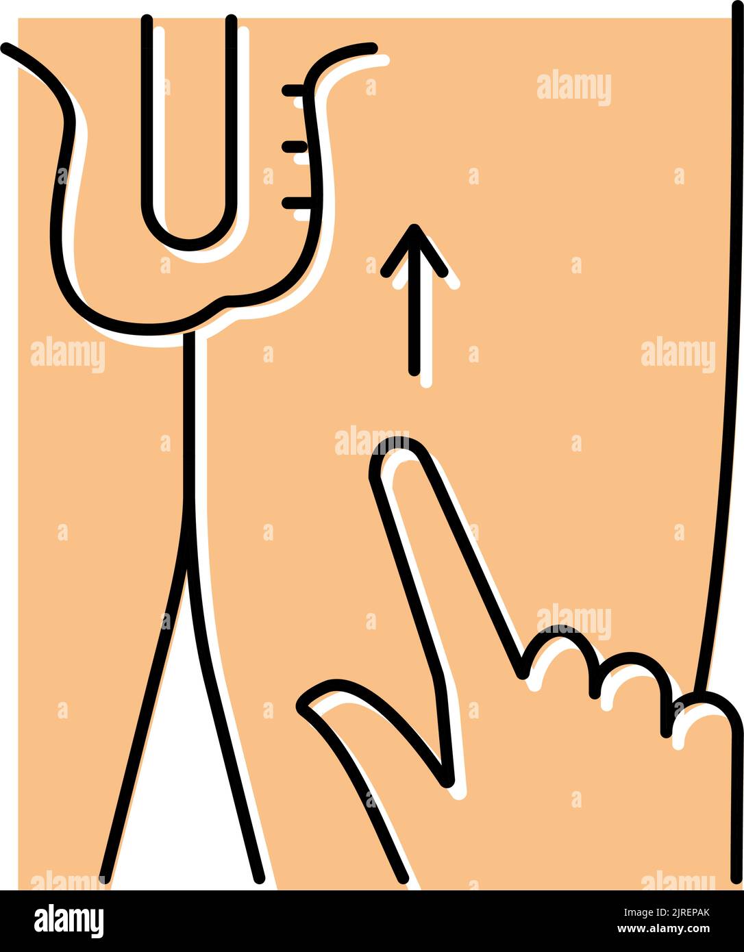 immagine vettoriale dell'icona a colori cremmasteric reflex Illustrazione Vettoriale