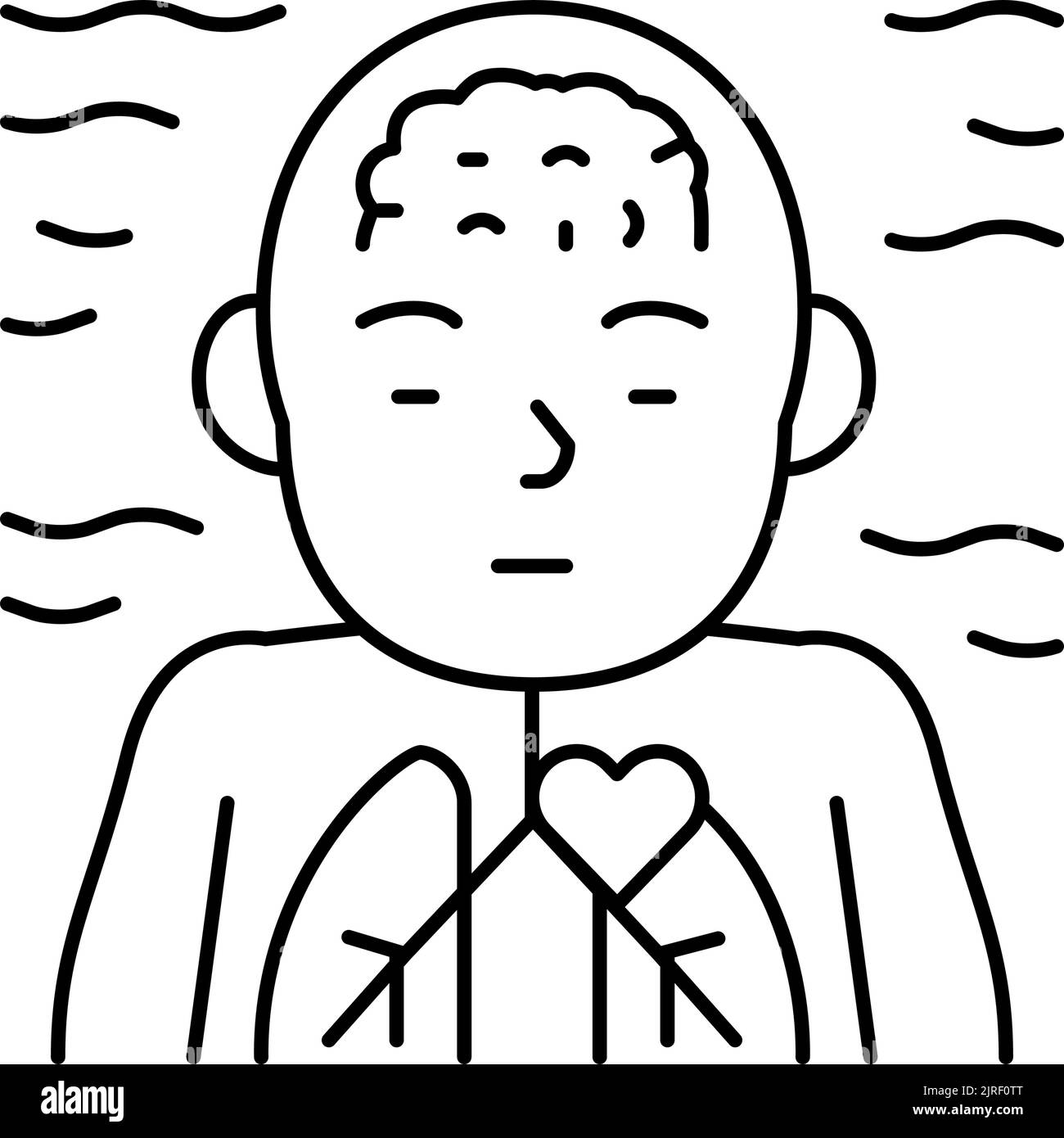 immagine del vettore icona della linea di riflessione subacquea Illustrazione Vettoriale