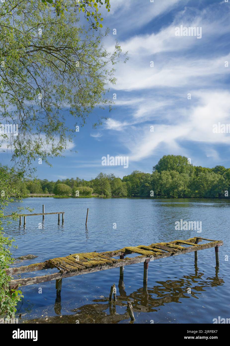 Lago Dewitt vicino a Nettetal, regione del basso Reno, Germania Foto Stock