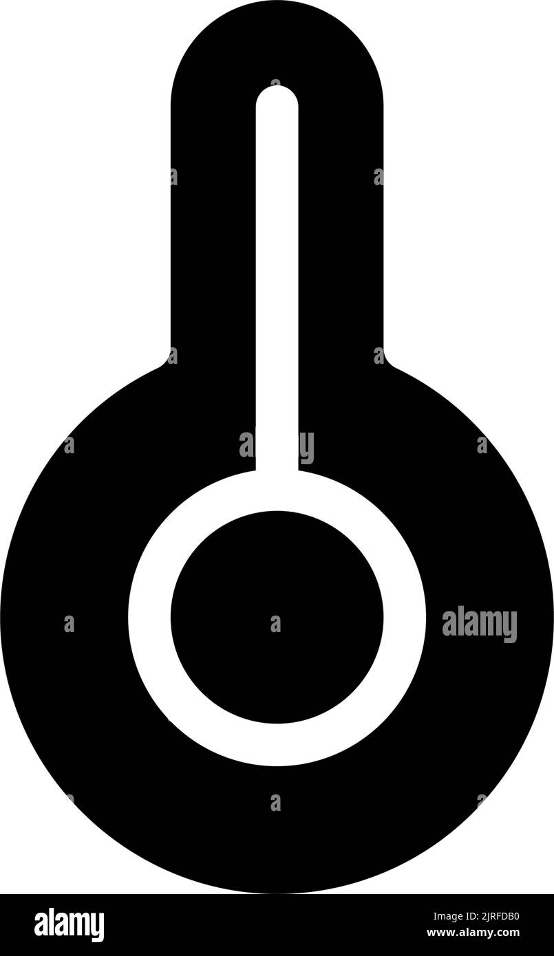 Icona dell'interfaccia utente glyph nera calda Illustrazione Vettoriale