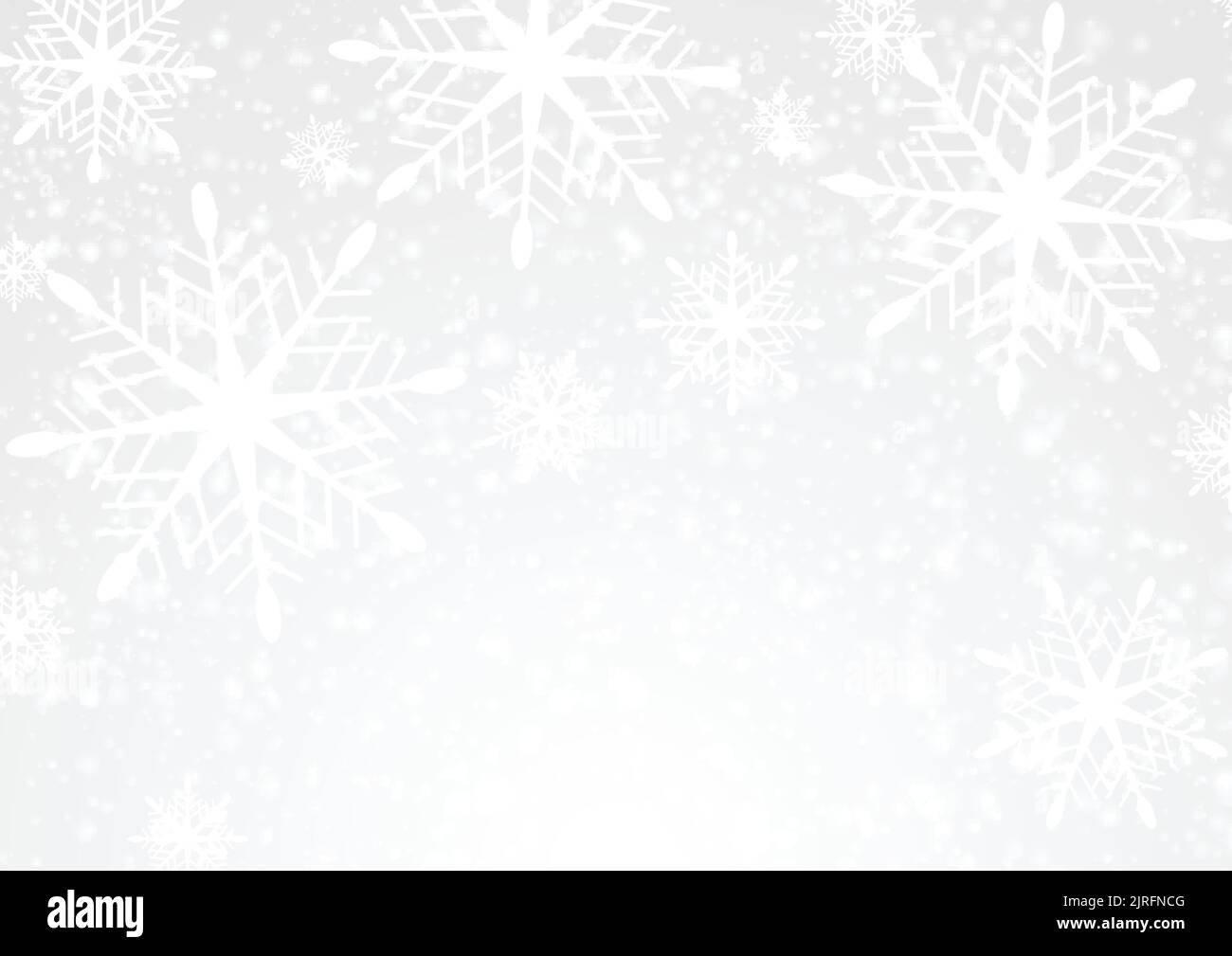 Neve bianca e fiocchi di neve sfondo astratto Natale. Nuovo anno di vacanza invernale Vector design Illustrazione Vettoriale