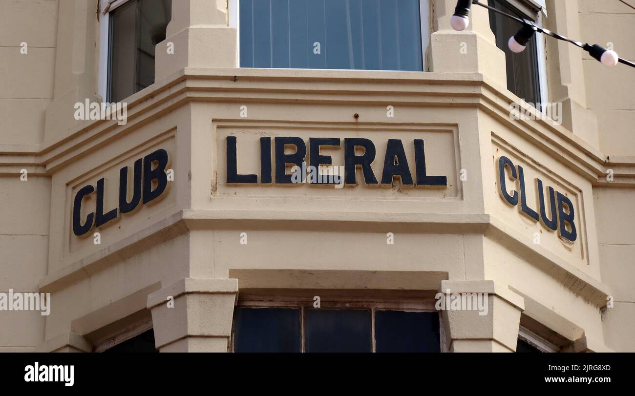 Blackpool Liberal Club 1899, Victoria Street, Blackpool, Lancashire, Inghilterra, UK, FY1 - architetto Herbert Wade Foto Stock
