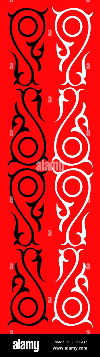 Decorazioni Toba Batak personalizzate, Samosir, Sumatra Nord, Indonesia Illustrazione Vettoriale