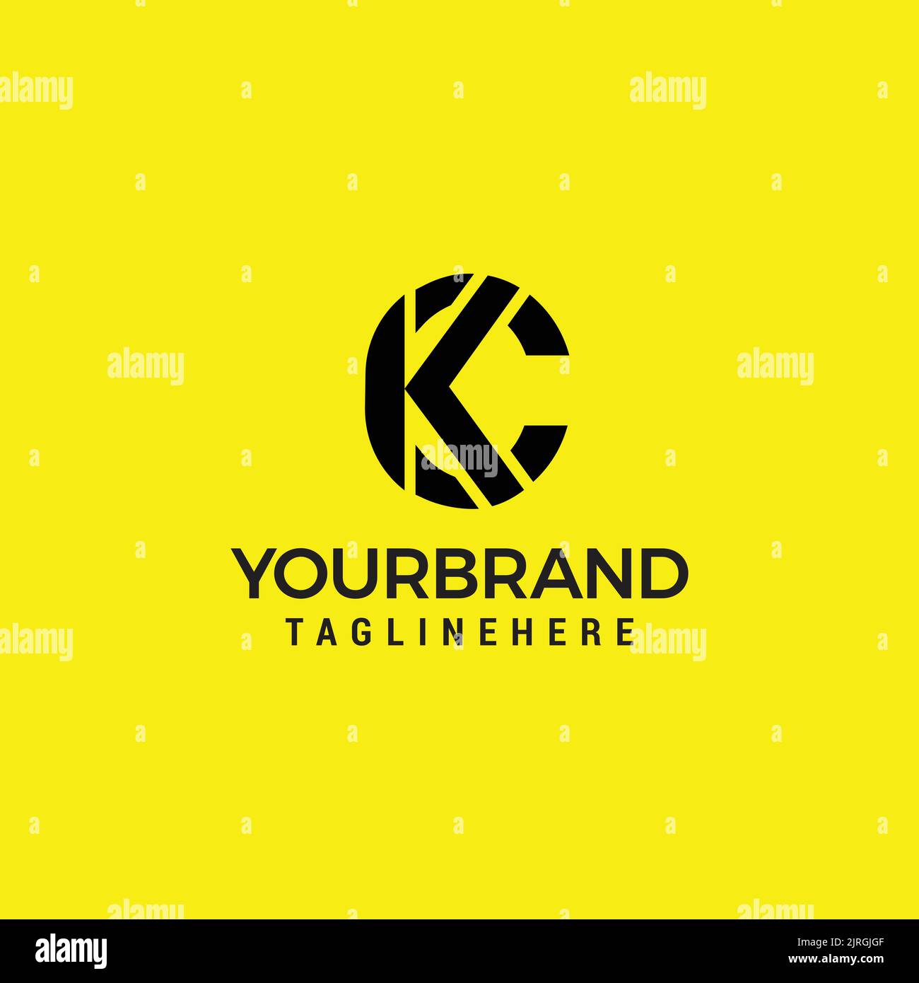 CK C K Letter Logo Design Vector Creative Modern Illustrazione Vettoriale