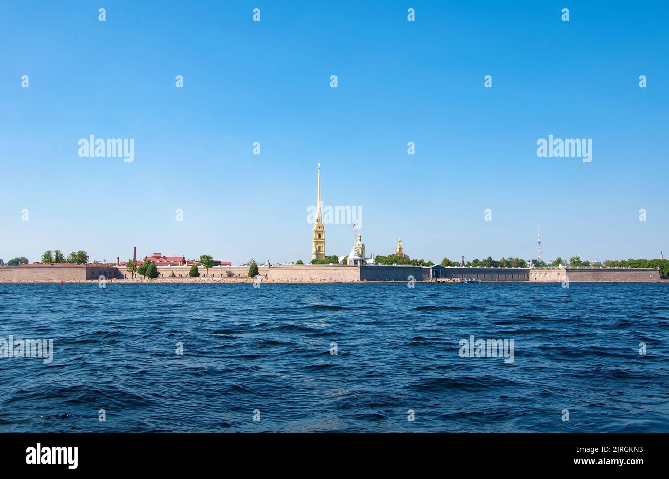 San Pietroburgo, Russia - 15 agosto 2022: Fortezza di Pietro e Paolo sull'isola di Zayachy. Foto Stock