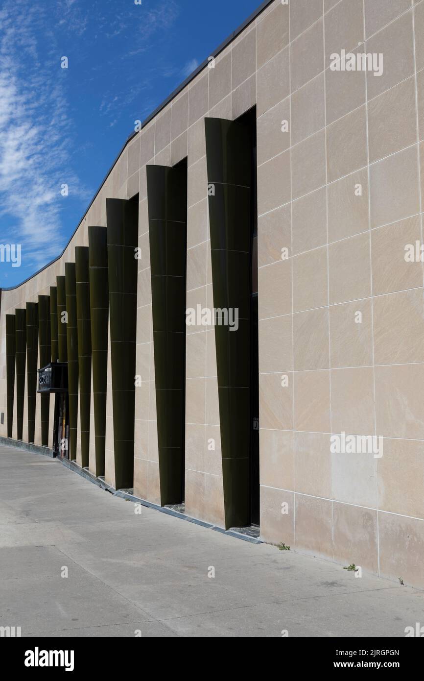 Dettagli architettonici di costruzione a Kitchener Ontario in Canada. Foto Stock