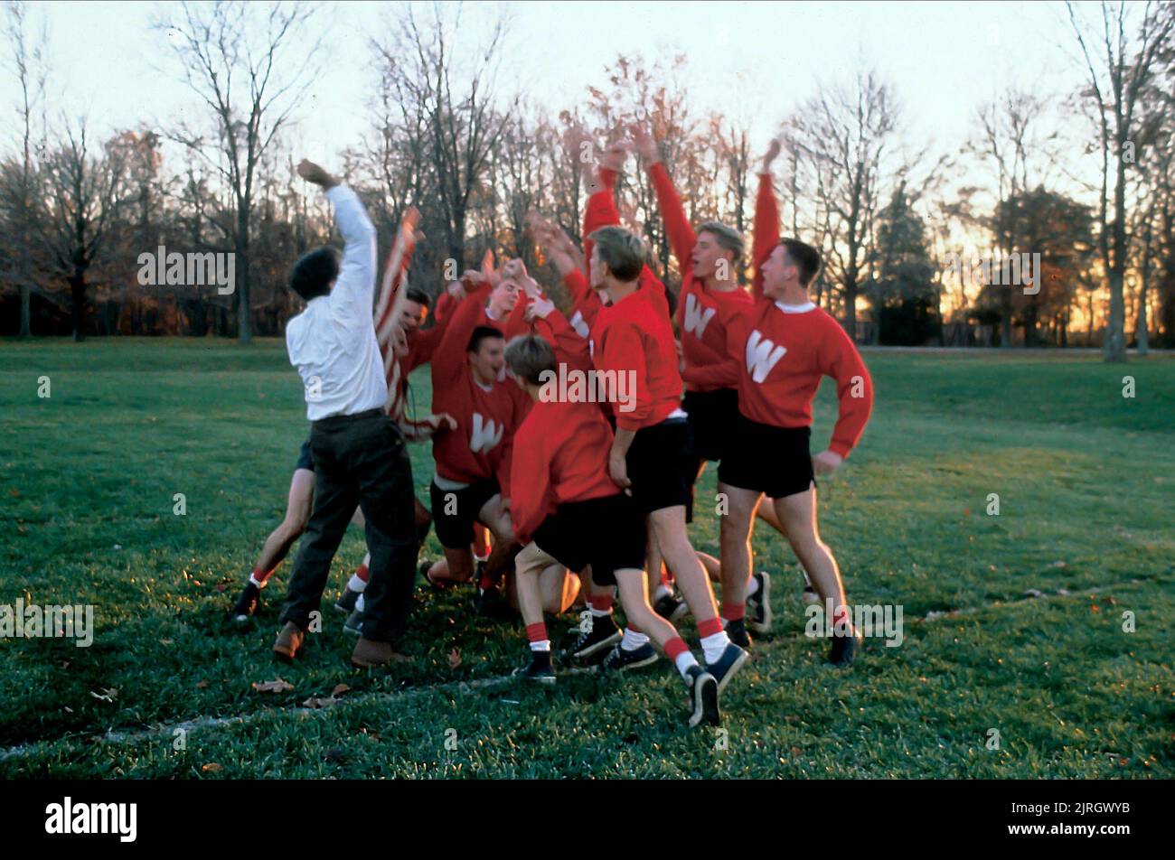 ALLELON RUGGIERO, JAMES WATERSON, Robin Williams, ROBERT SEAN LEONARD, GALE HANSEN, DEAD POETS Society, 1989 Foto Stock