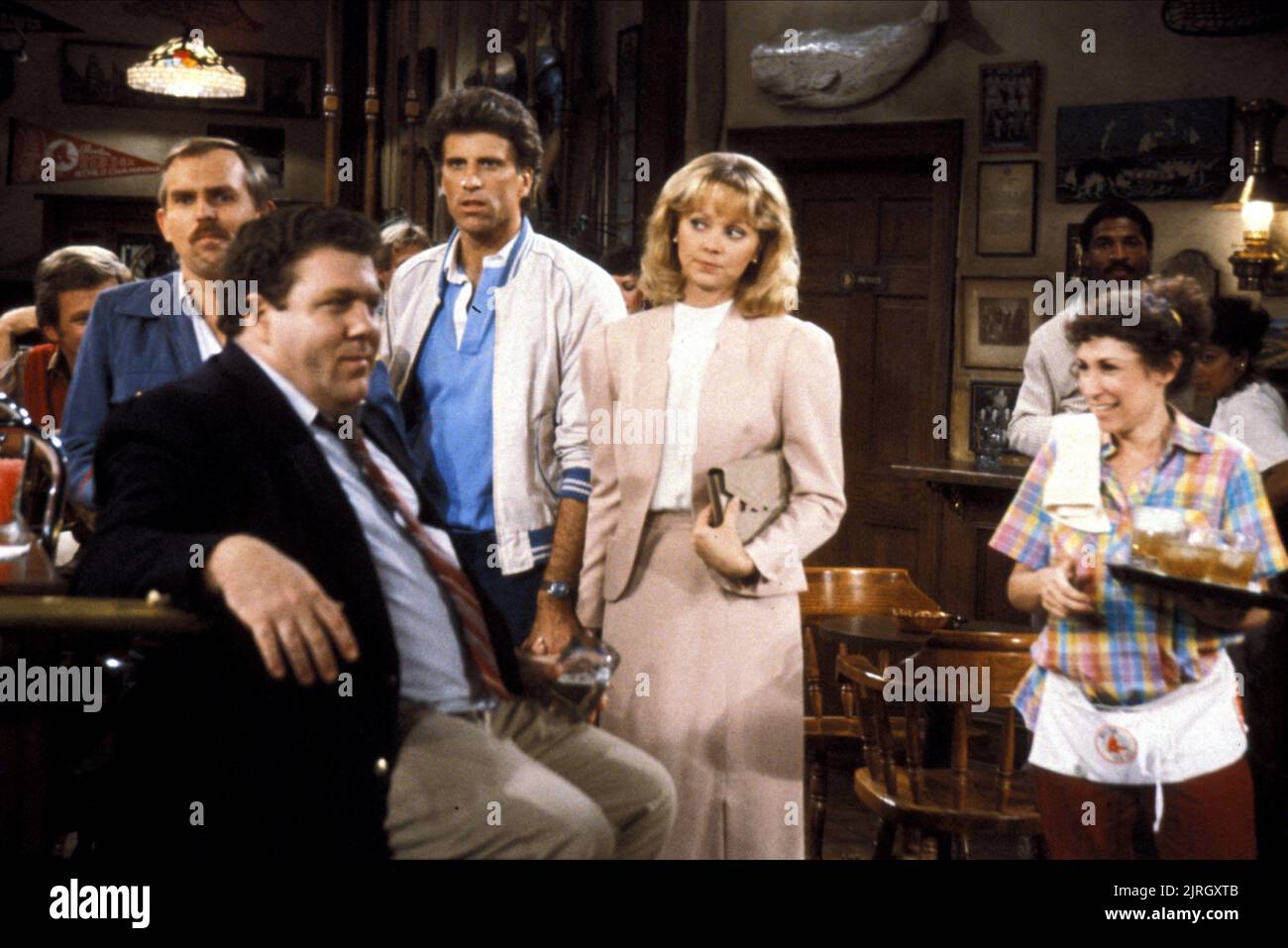 JOHN RATZENBERGER, GEORGE WENDT, Ted Danson, Shelley lungo, RHEA PERLMAN, saluti 1982 Foto Stock