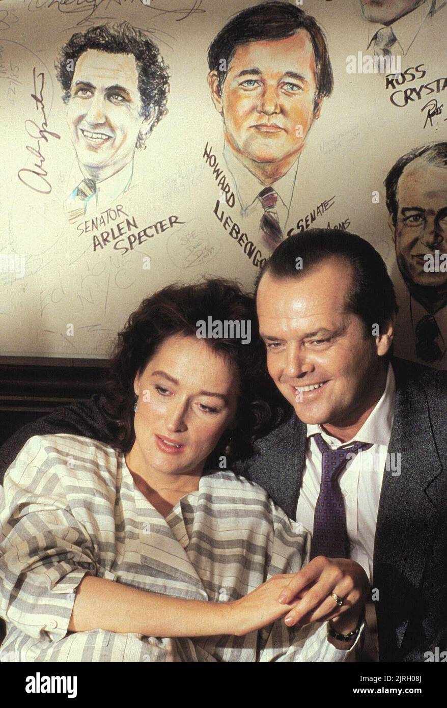 MERYL STREEP, Jack Nicholson, bruciori di stomaco, 1986 Foto Stock