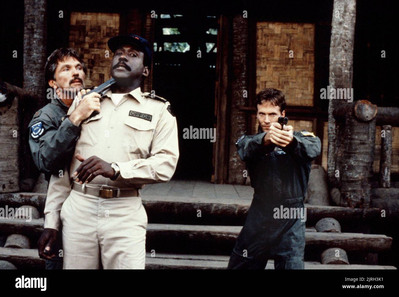 Scena Tom Skerritt, RICHARD ROUNDTREE, forza di contrasto, 1986 Foto Stock