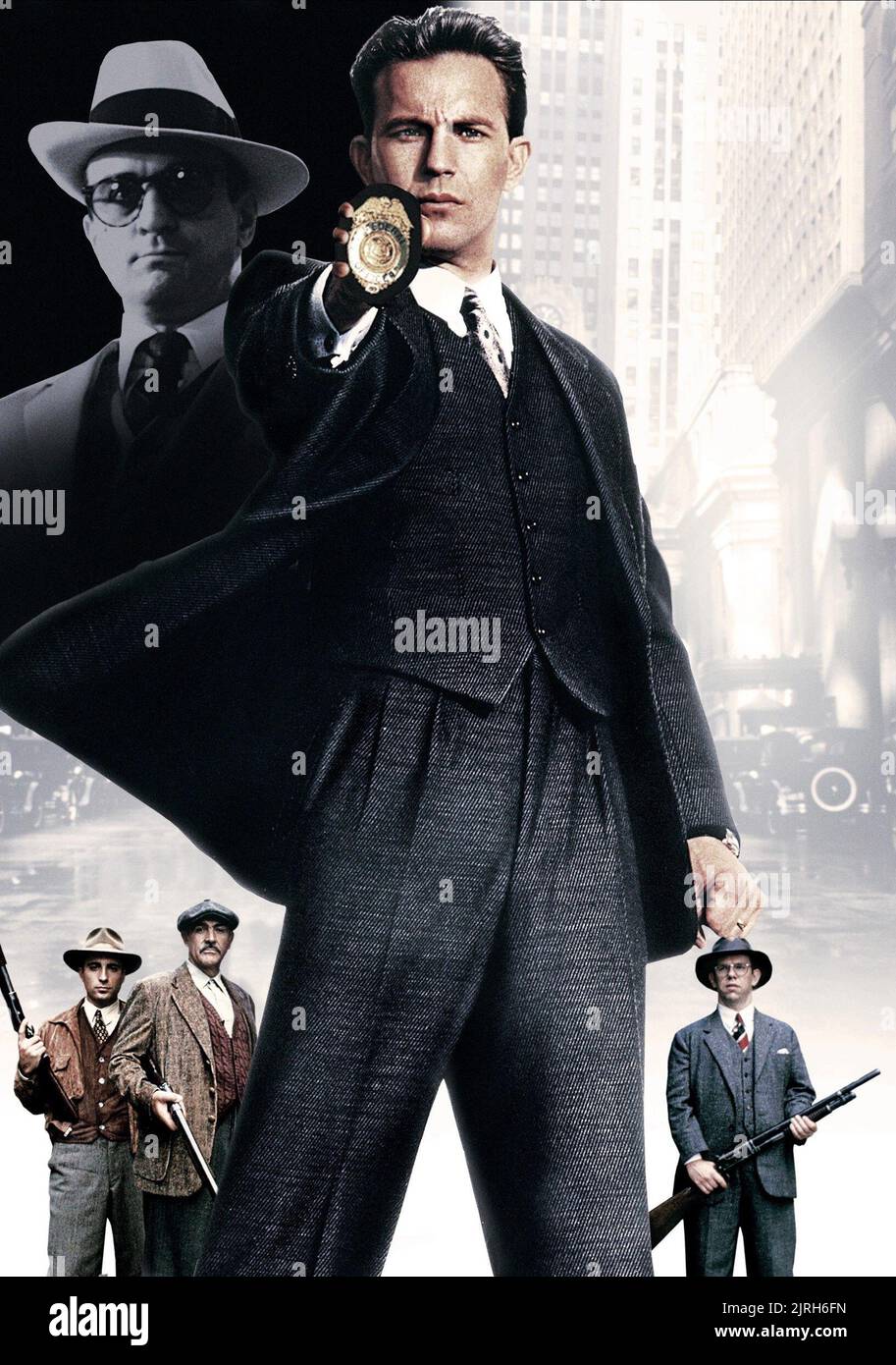 ROBERT DE NIRO, Kevin Costner, Andy Garcia, Sean Connery, Charles Martin SMITH, gli intoccabili, 1987 Foto Stock