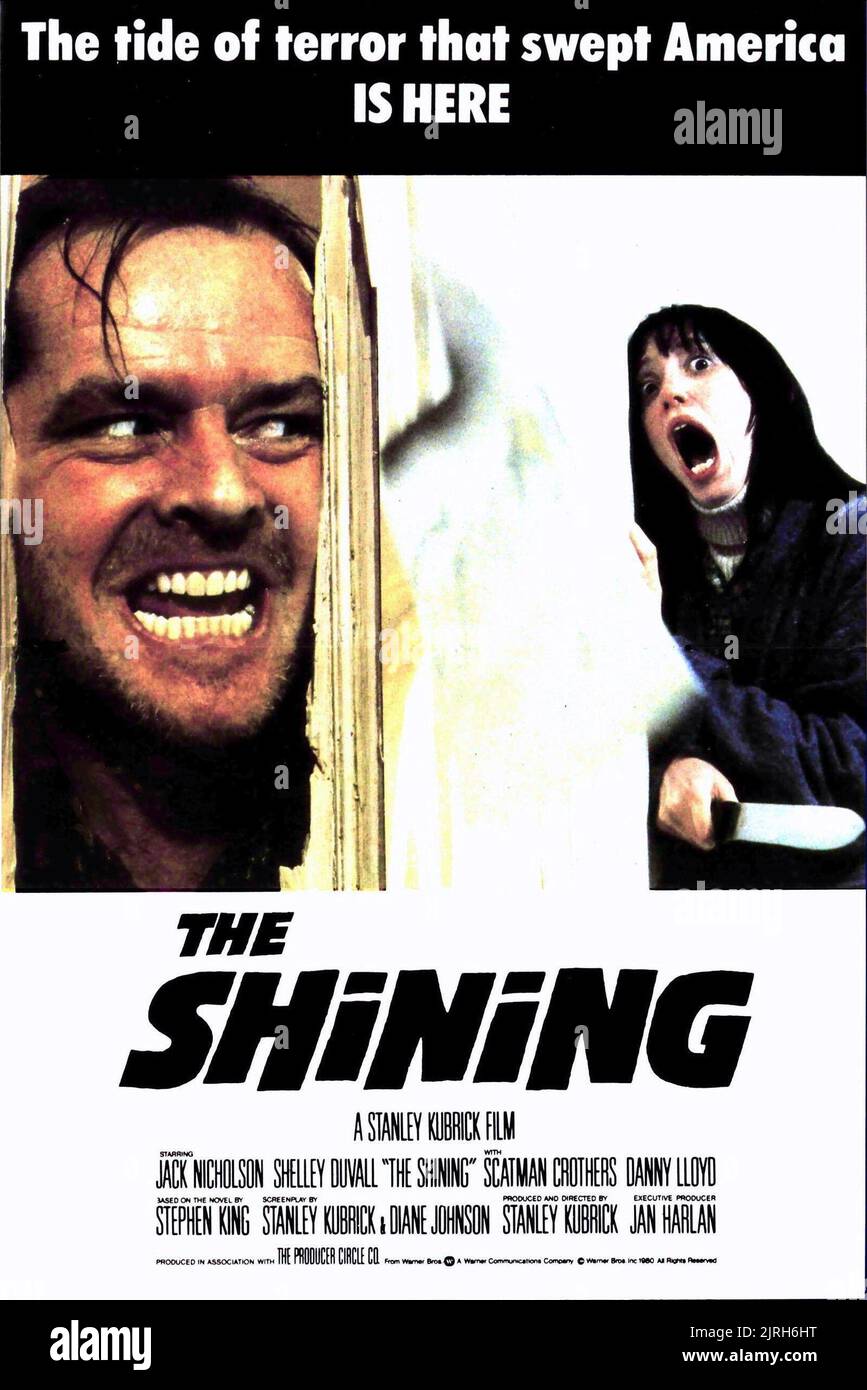 JACK NICHOLSON, SHELLEY DUVALL POSTER, THE SHINING, 1980 Foto Stock