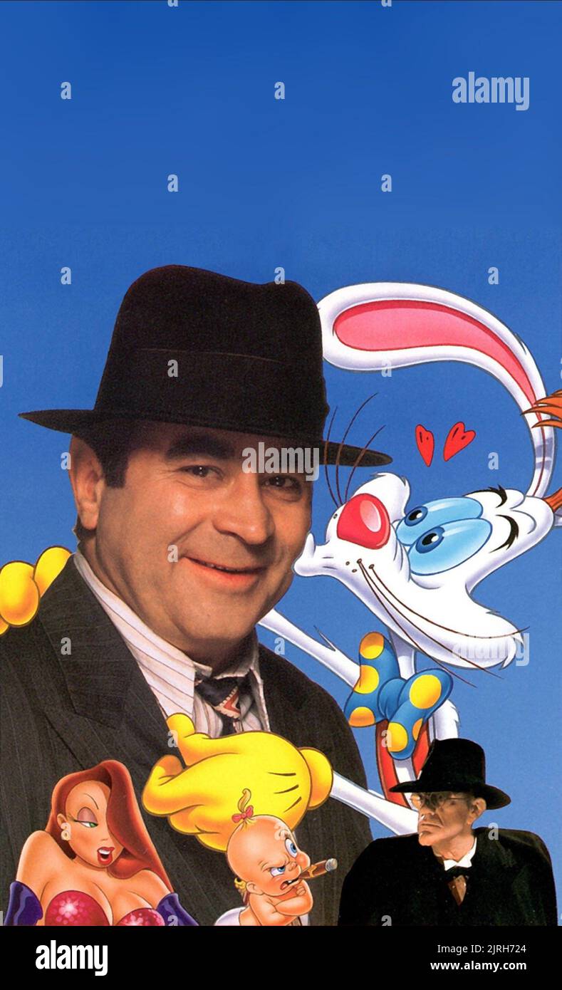 BOB HOSKINS, CHRISTOPHER LLOYD, Jessica Rabbit, Roger Rabbit, Chi ha incastrato Roger Rabbit, 1988 Foto Stock