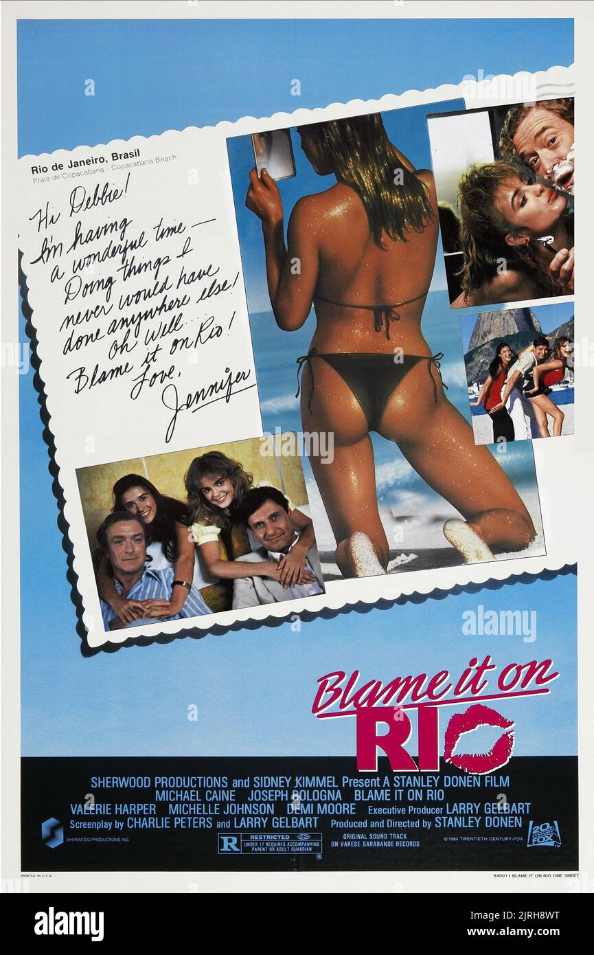 POSTER DEL FILM, COLPA SU RIO, 1984 Foto Stock