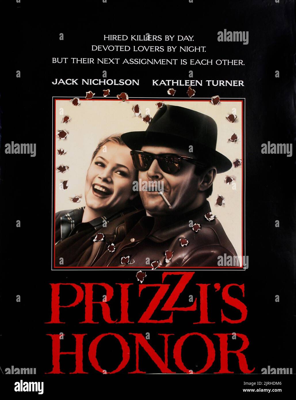 KATHLEEN TURNER, Jack Nicholson POSTER, PRIZZI'S onore, 1985 Foto Stock