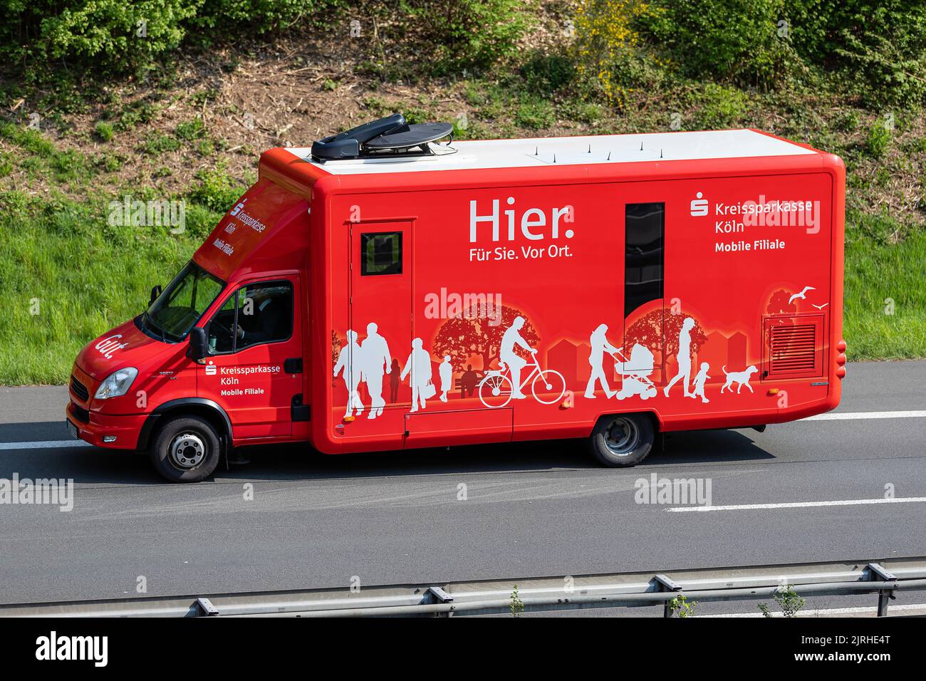Kreissparkasse Köln ramo mobile in autostrada Foto Stock