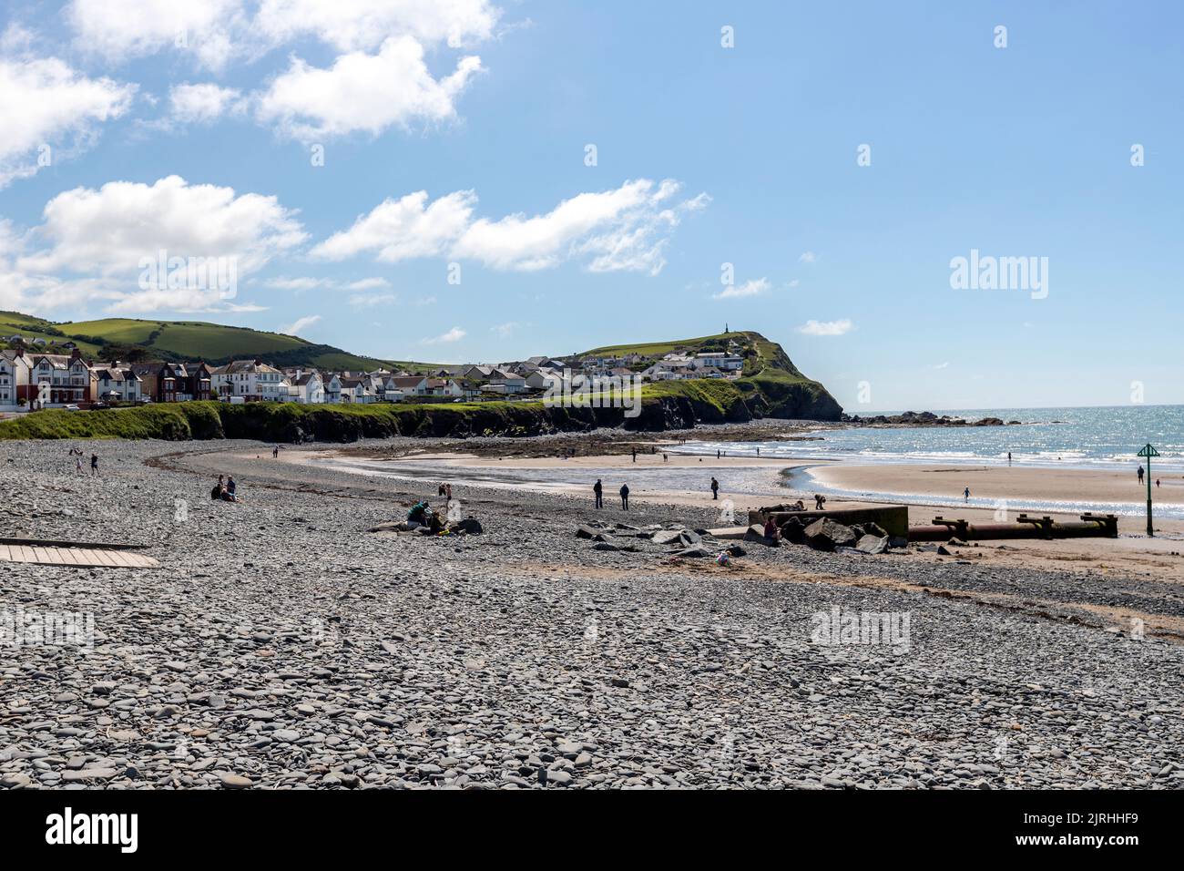 Borth Beach, Borth, Ceredigion, Galles centrale, Galles, REGNO UNITO Foto Stock