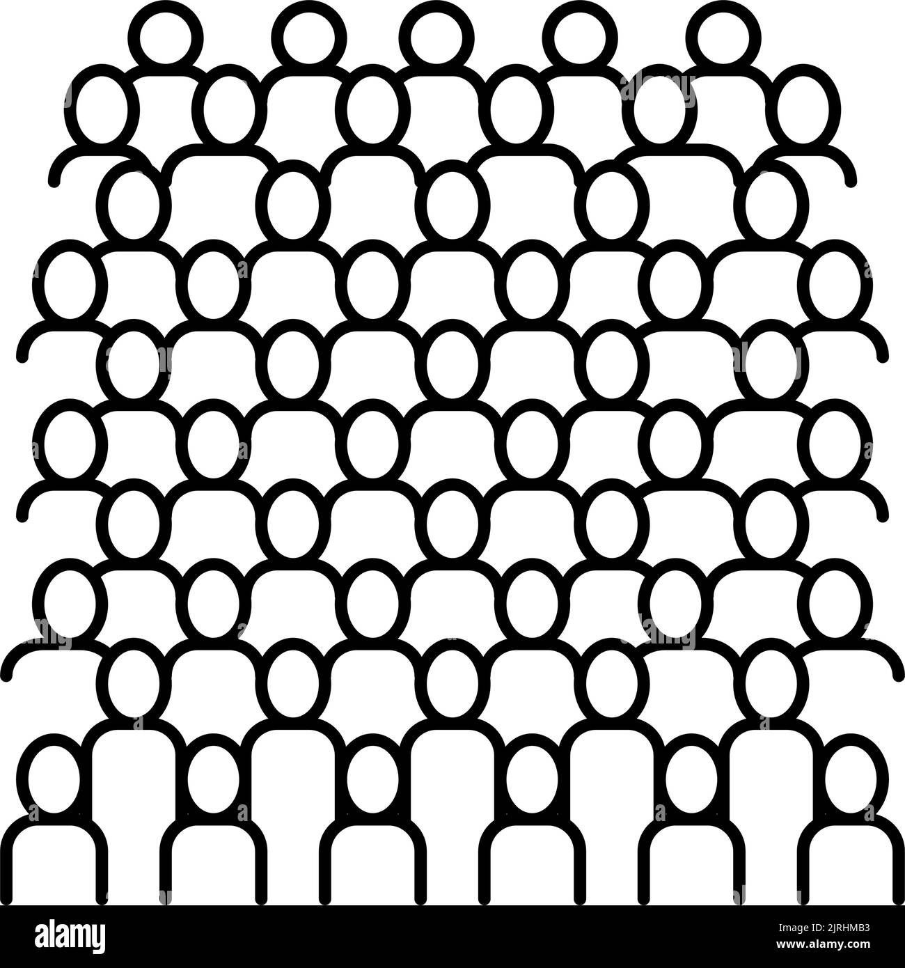 illustrazione vettoriale dell'icona della linea dell'esercito di terracotta Illustrazione Vettoriale