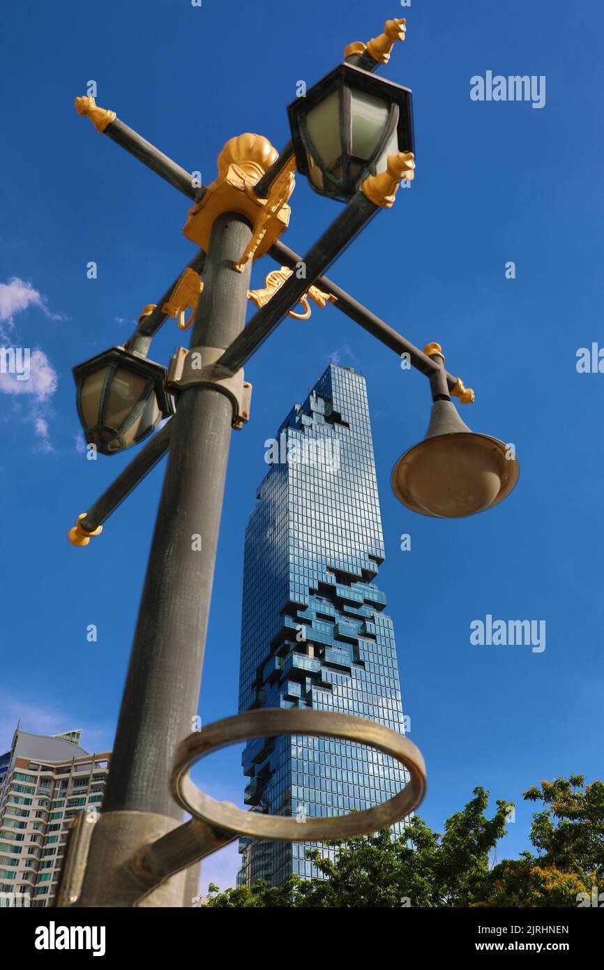 Re potere Mahanakhon edificio nel distretto di Bang Rak, Bangkok, Thailandia Foto Stock