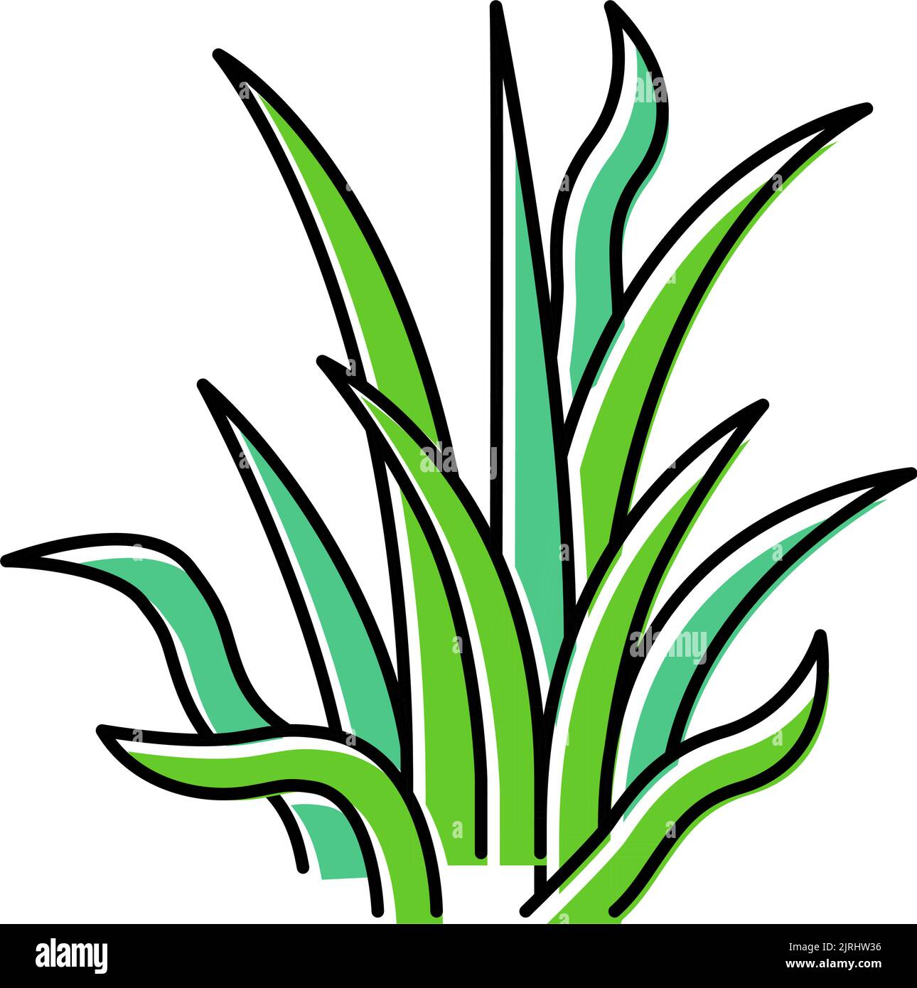 illustrazione vettoriale dell'icona a colori della spada a catena pygmy Illustrazione Vettoriale