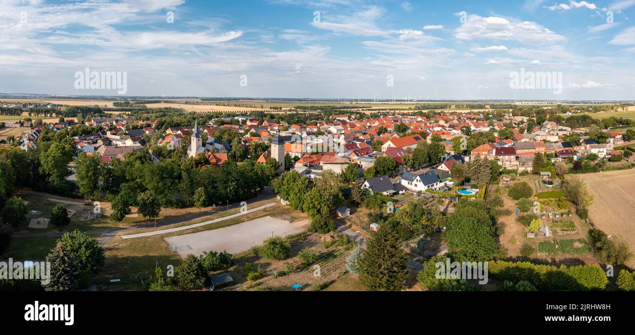 Luftbildaufnahme Kroppenstedt Foto Stock