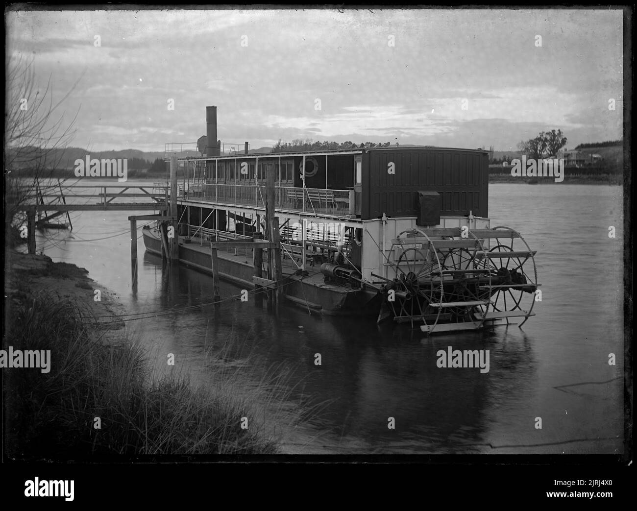 Paddle Steamer, circa 1908, di Fred Brockett. Foto Stock