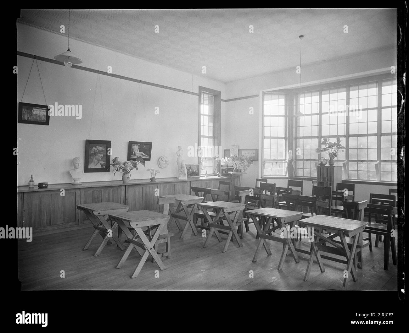 Scuola Samuel Mardsen, Karori, 1934 luglio, Wellington, di J.W. Chapman-Taylor. Foto Stock