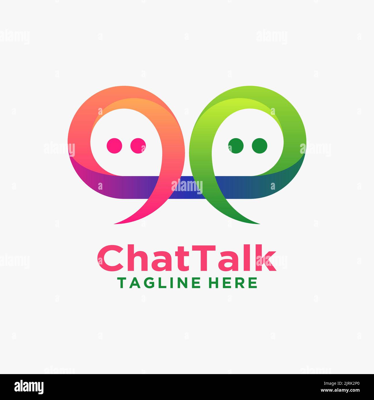 Design creativo del logo della chat Illustrazione Vettoriale