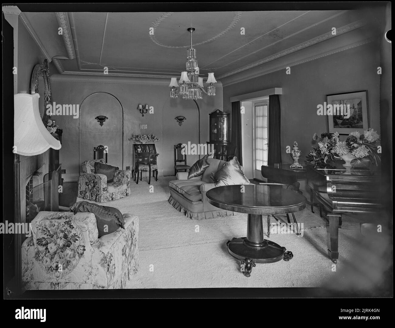 Sig.ra Blakely's House, Golf Road, gennaio 1953, Nuova Zelanda, dal sig. J.W. Chapman-Taylor. Foto Stock