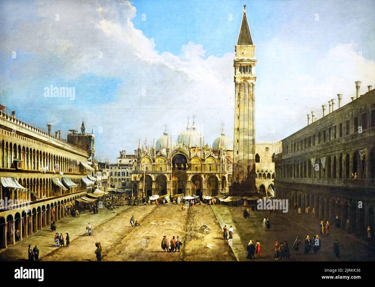 Piazza San Marco a Venezia c.1723 di Giovanni Antonio Canal o semplicemente Canaletto 1697-1768.Scuola veneziana.Italia. Foto Stock