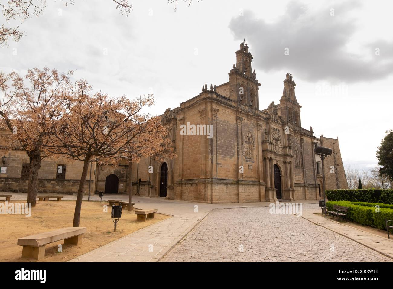 Basilica e Collegiata reale di Santa María la Mayor de los Reales Alcázares. E 'la chiesa principale della città di Úbeda, e la terza nel Jaé Foto Stock
