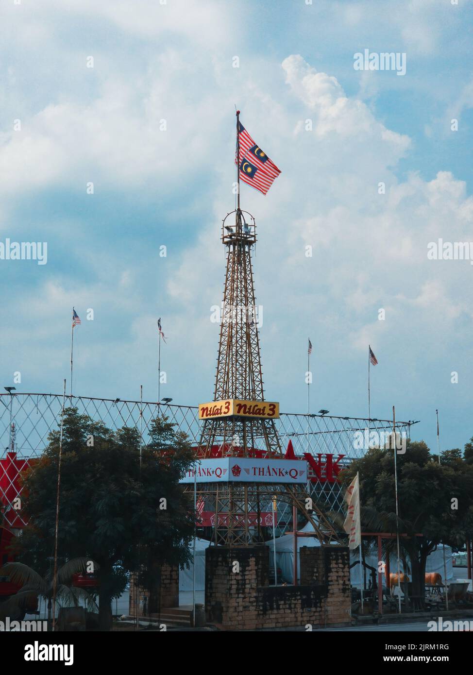 Il punto di riferimento della zona commerciale dei magazzini Nilai 3 a Negeri Sembilan. Foto Stock