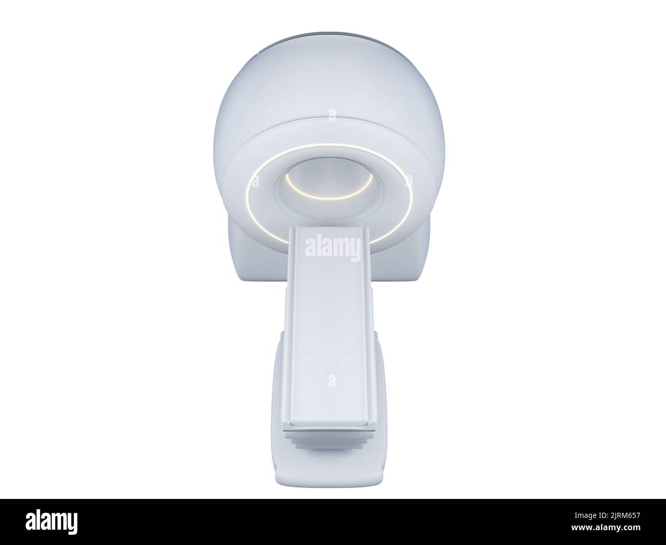 SCANNER MRI - dispositivo di scansione di imaging a risonanza magnetica nell'ospedale 3D che rende isolato uno sfondo bianco . Attrezzatura medica e Health Care.Clippin Foto Stock