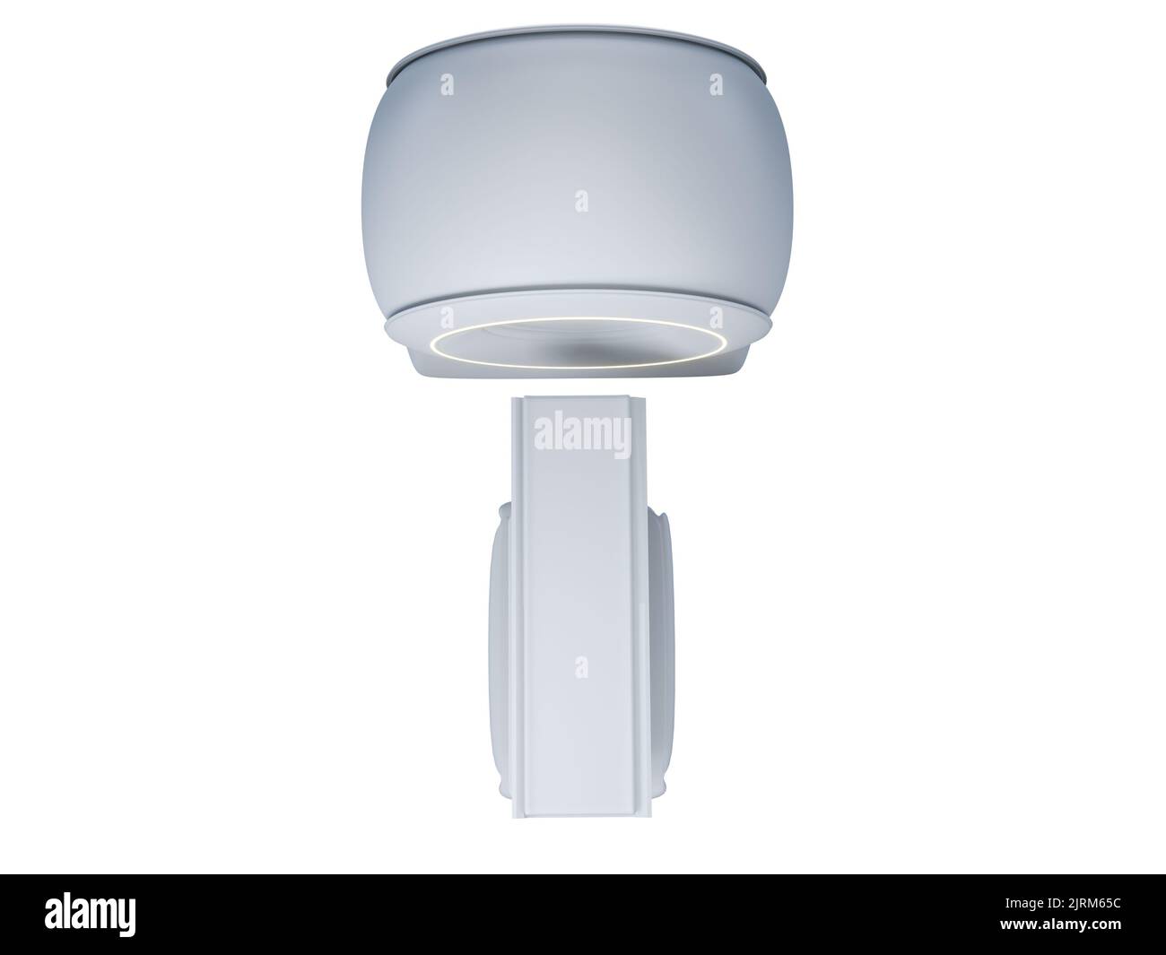 SCANNER MRI - dispositivo di scansione di imaging a risonanza magnetica nell'ospedale 3D che rende isolato uno sfondo bianco . Attrezzatura medica e Health Care.Clippin Foto Stock