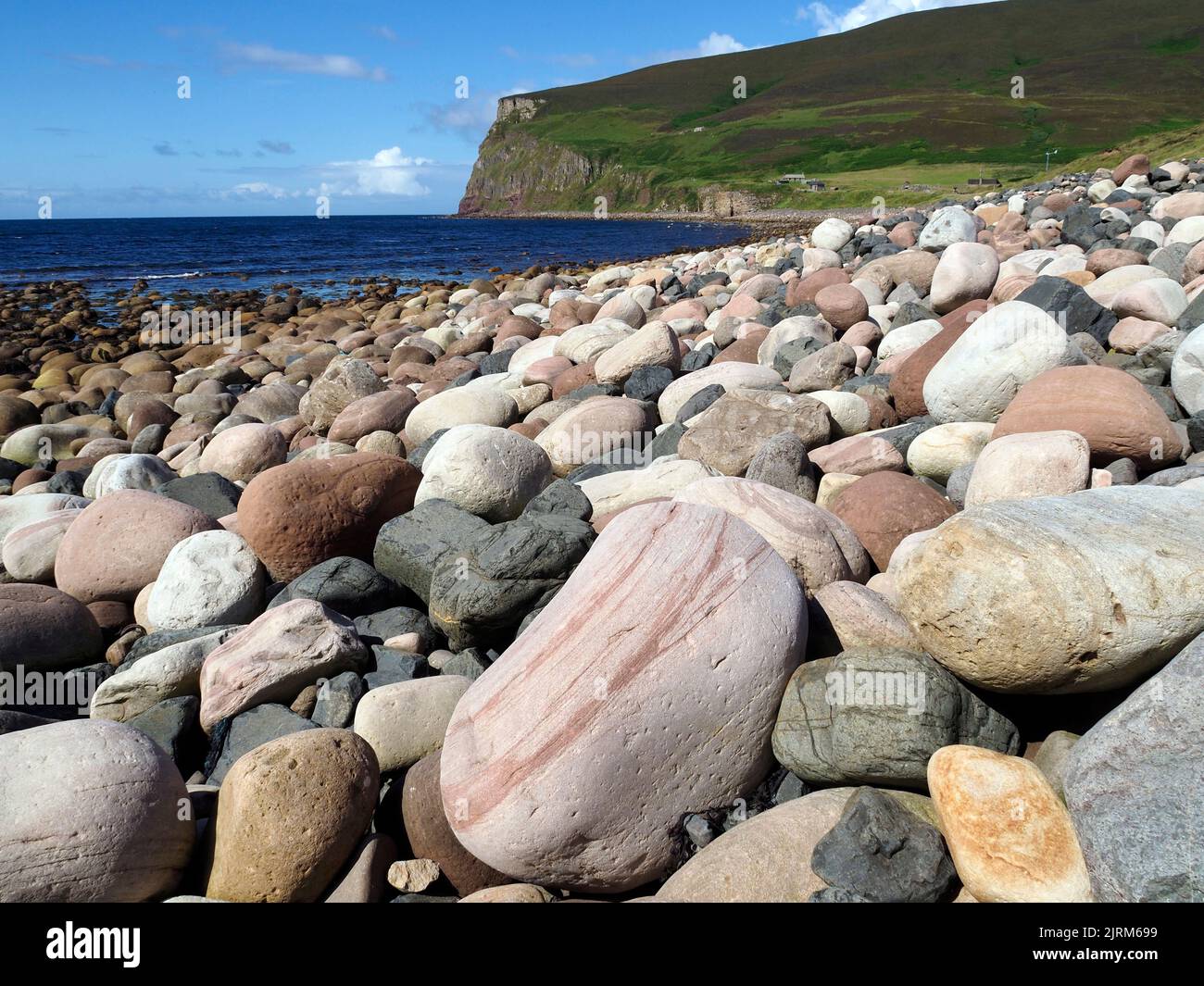 Boulder Beach, Rackwick Bay, Orkney, Scozia Foto Stock