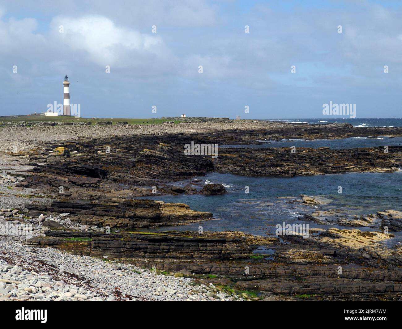 Faro, Nord Ronaldsay, Orkney, Scozia Foto Stock