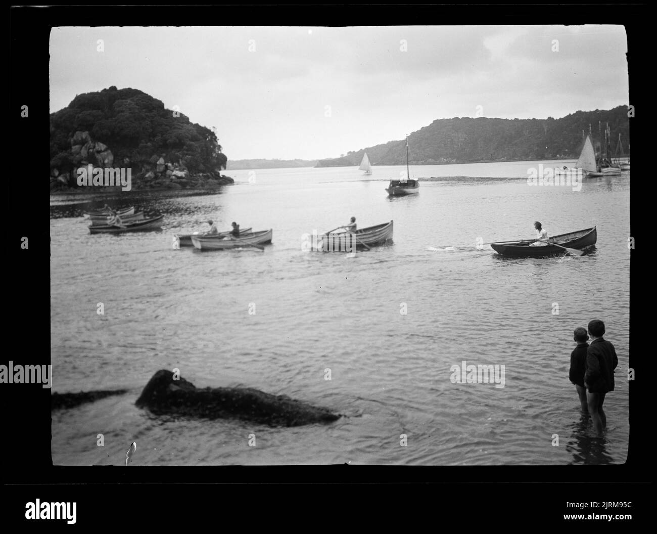 Gara di canottaggio, 1932-1933, Stewart Island, costruttore sconosciuto. Foto Stock