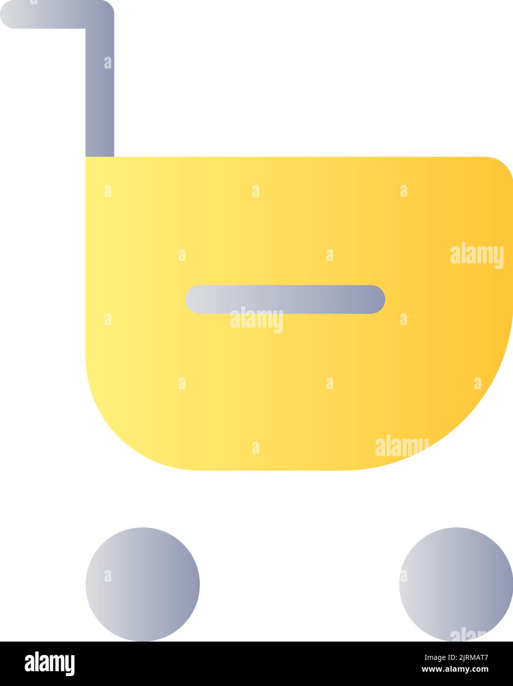 Rimuovi articolo dal carrello icona ui colore gradiente piatto Illustrazione Vettoriale
