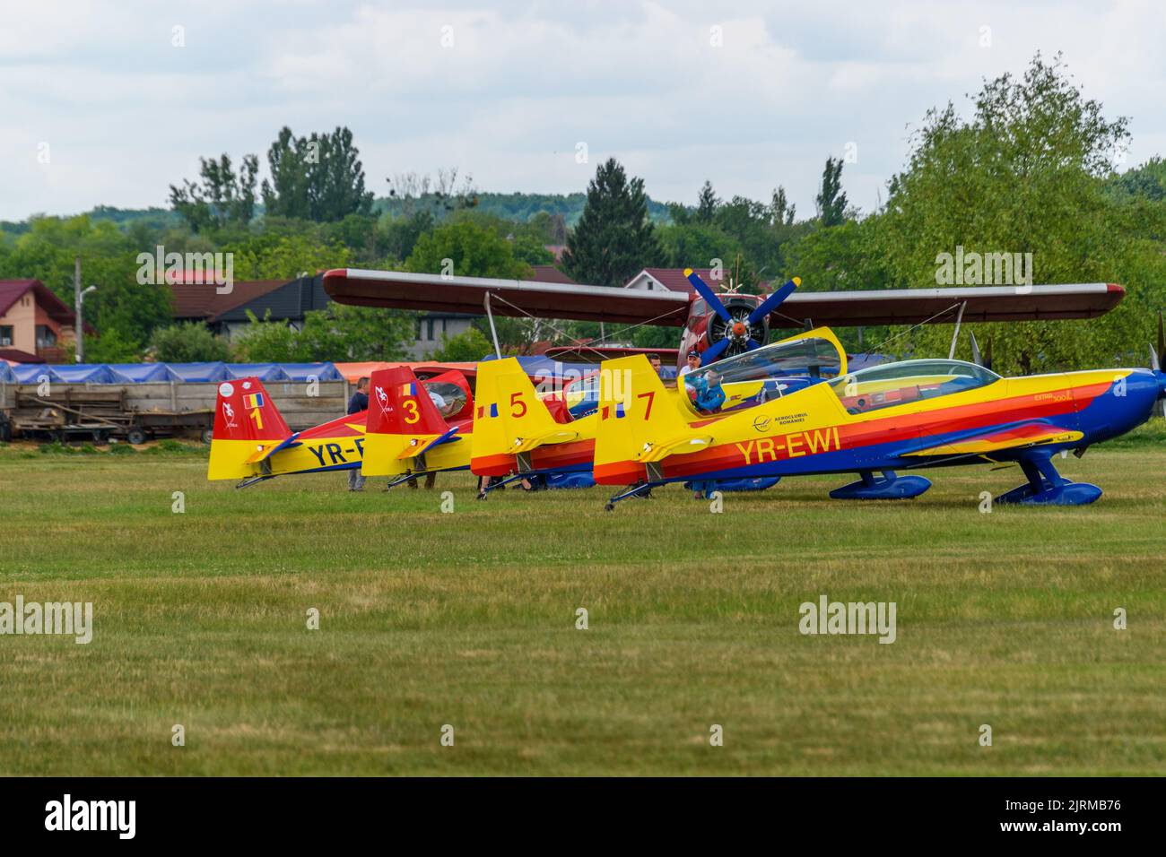 L'aereo mostra al festival aeronautico Hangariada Foto Stock