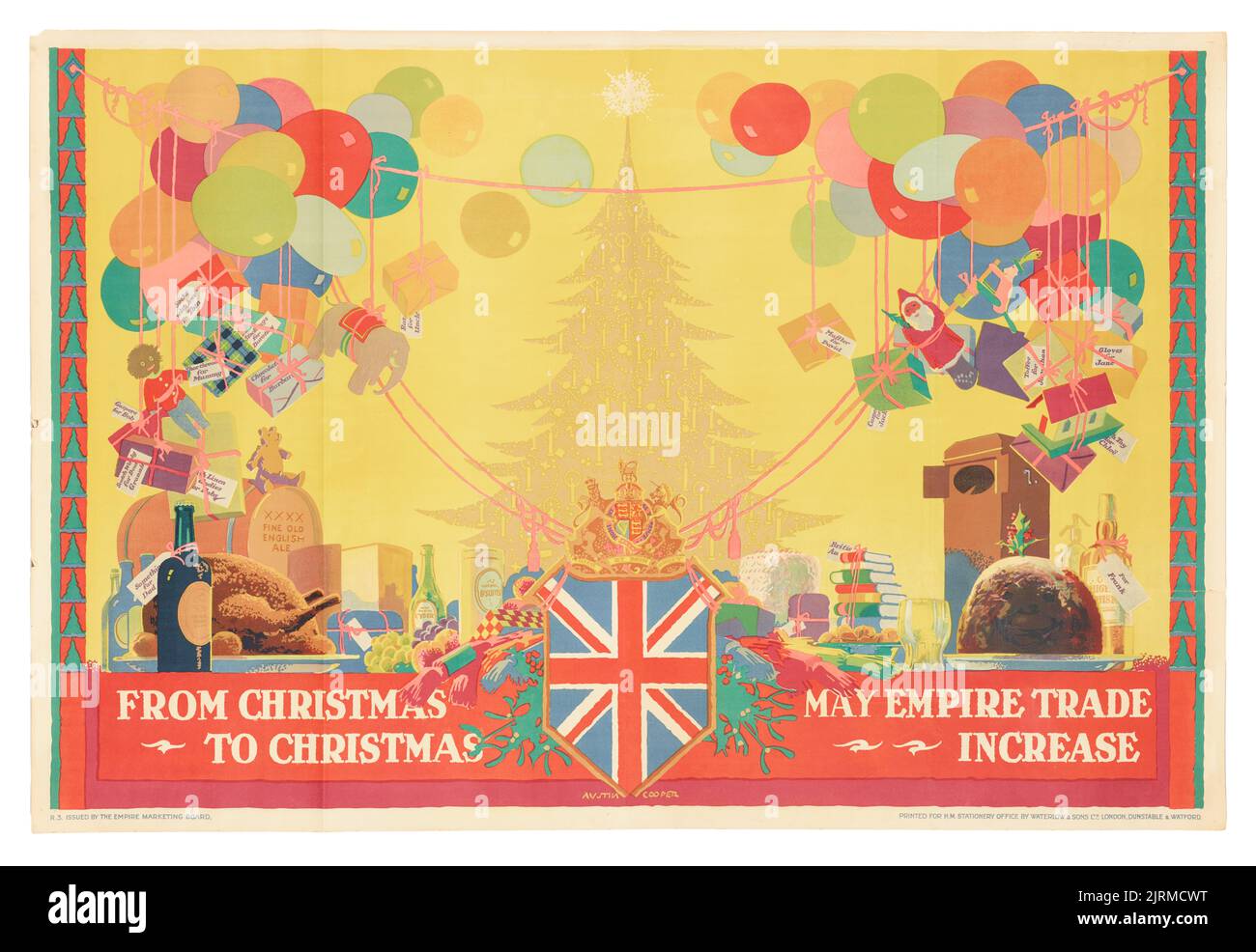 Poster, 'da Natale a Natale maggio Empire Trade Increase', 1927, Regno Unito, di Austin Cooper, Waterlow & Sons Ltd., H.M. Stationery Office, Empire Marketing Board. Trovato nella collezione, 2012. Foto Stock