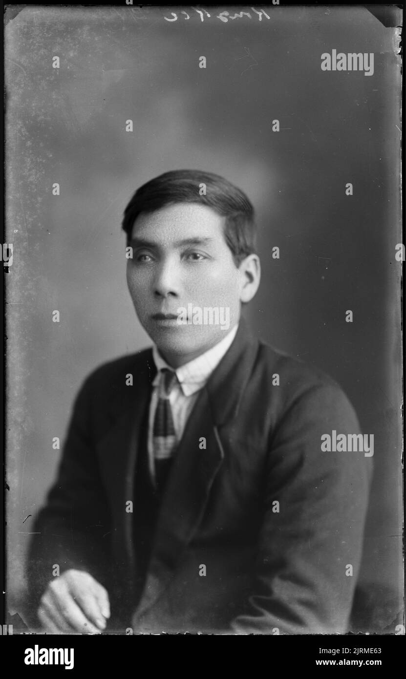 Wong Yau Kwong, 20 ottobre 1930, Wellington, di Cuba Photographic Studio. Foto Stock