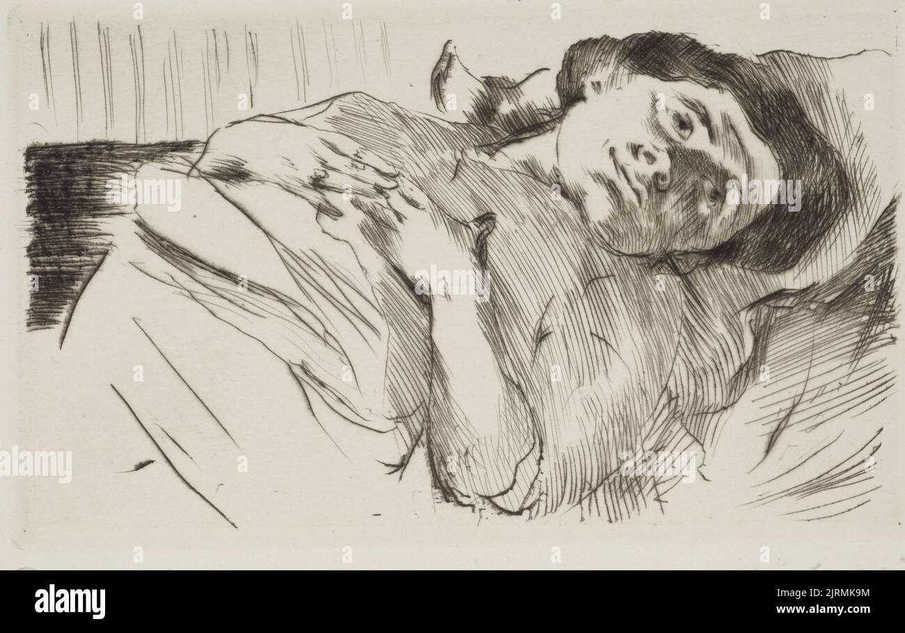Moglie dell'artista - kranke Frau, 1914, Germania, di Lovis Corinth. Foto Stock