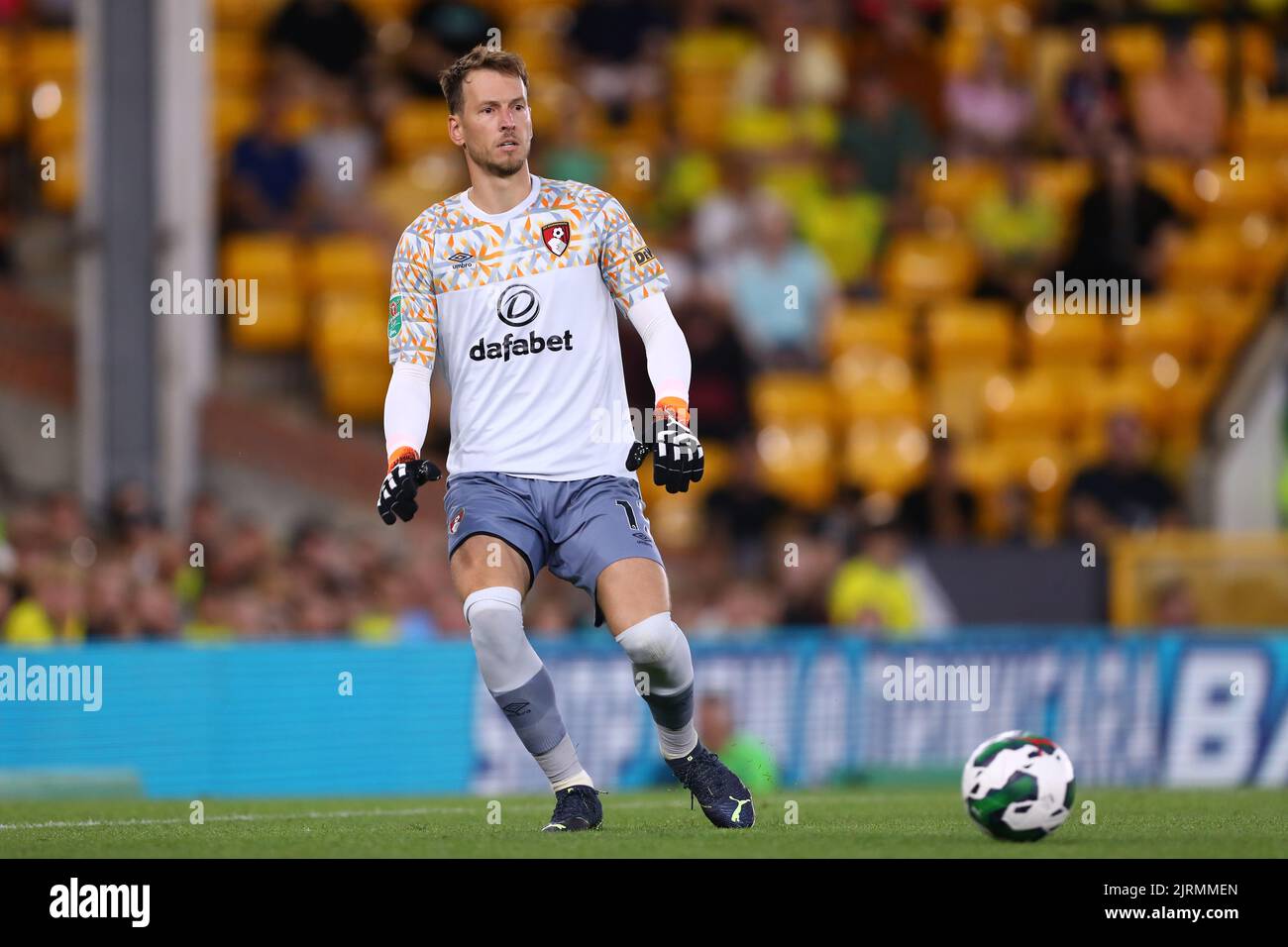 Vicino di AFC Bournemouth - Norwich City / AFC Bournemouth, Carabao Cup, Carrow Road, Norwich, Regno Unito - 23rd agosto 2022 solo per uso editoriale - si applicano le restrizioni DataCo Foto Stock