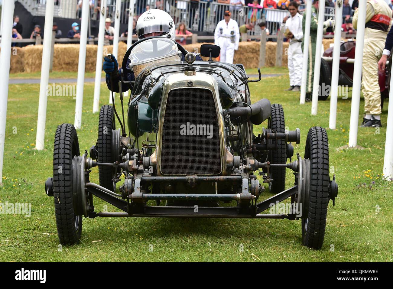 Robert Murray, Aston Martin Grand Prix 11hp, Green Pea, Pre-War Power, dai primi anni venti tecnologia innovativa del periodo come superchargi Foto Stock