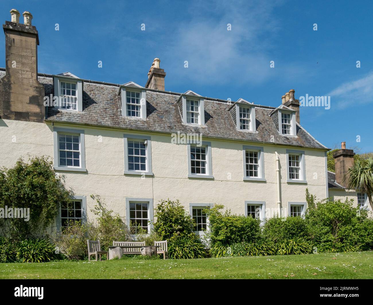 Colonsay House, Isola di Colonsay, Scozia, Regno Unito. Foto Stock