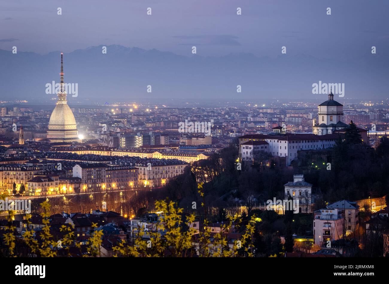 Torino con la Mole Antonelliana Foto Stock