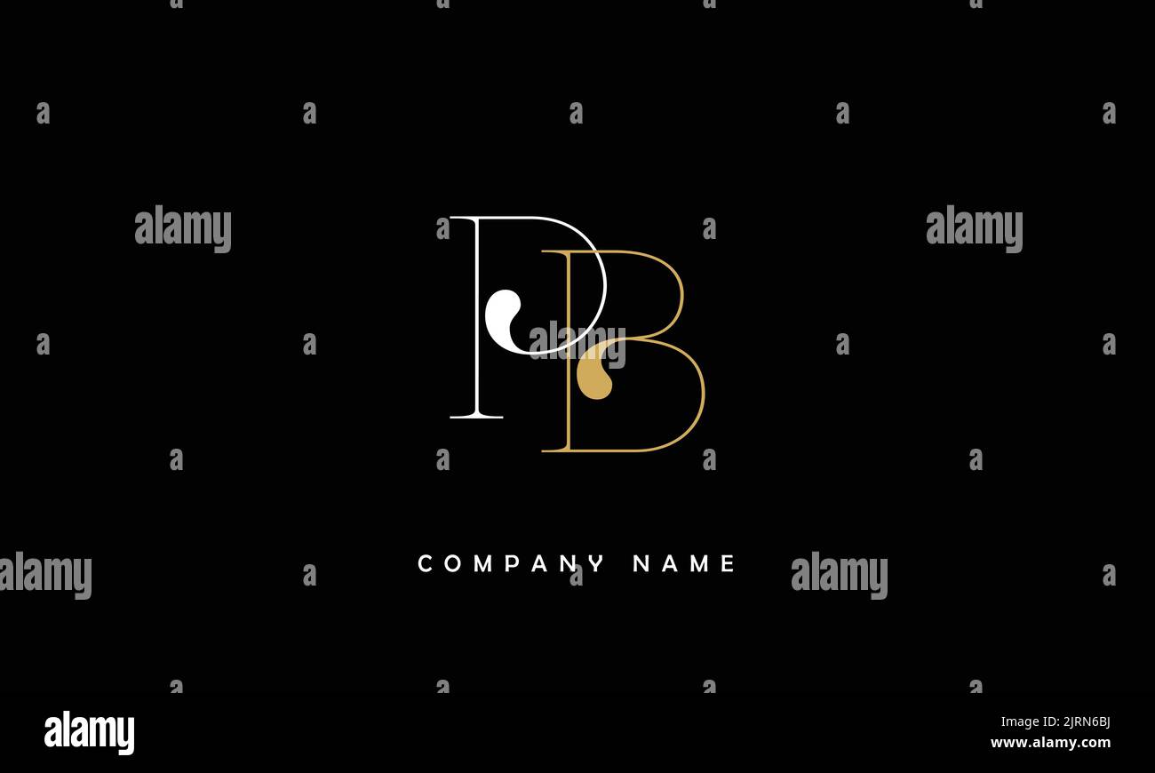 BP, PB Monogramma con logo lettere astratto Illustrazione Vettoriale